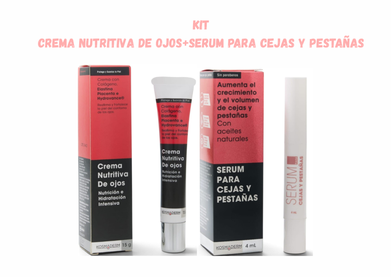87. Kit crema nutritiva de ojos+Serum para cejas y pestañas